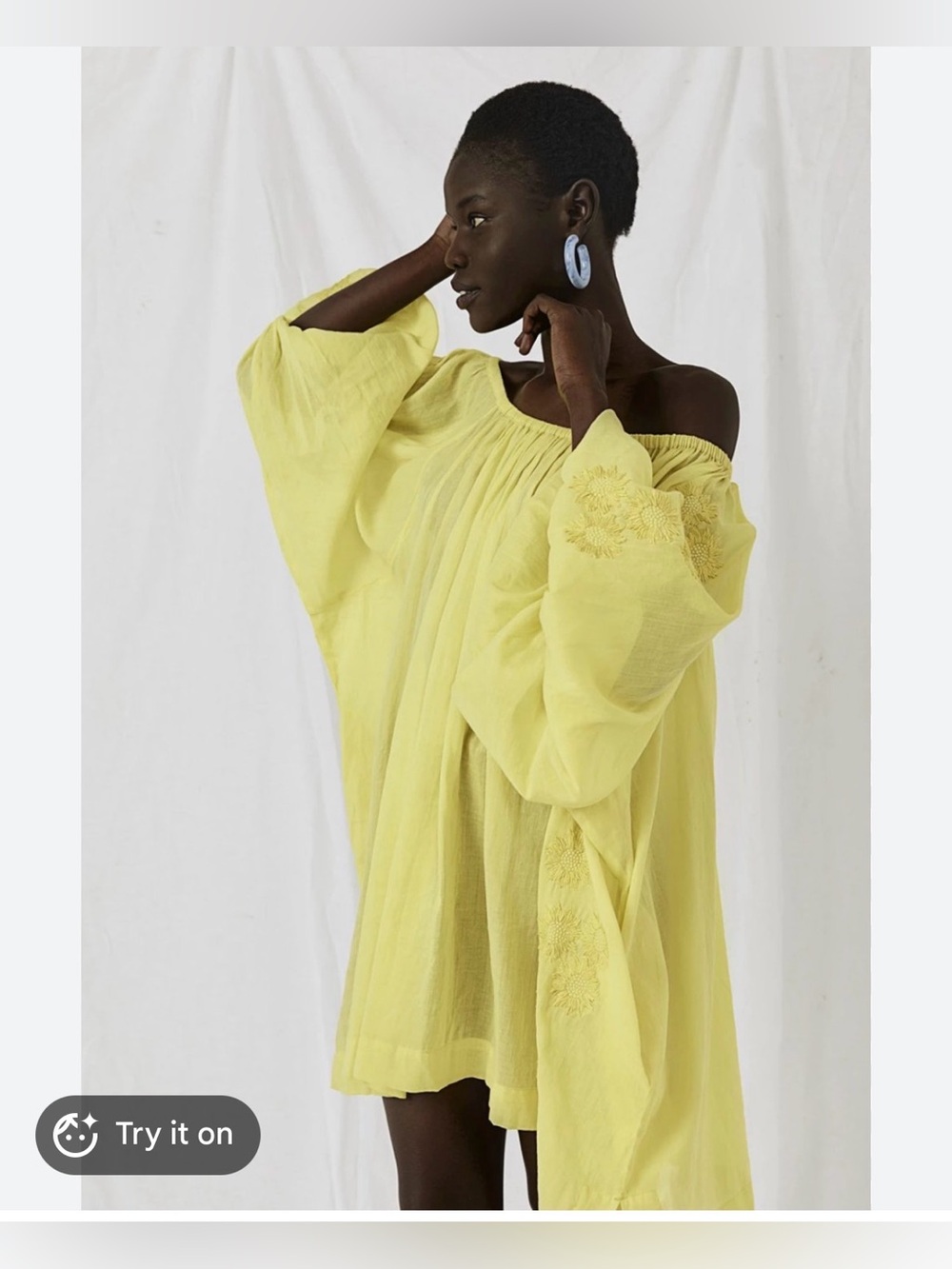 Innika Choo Smocked Frida Dress 1 NWT yellow